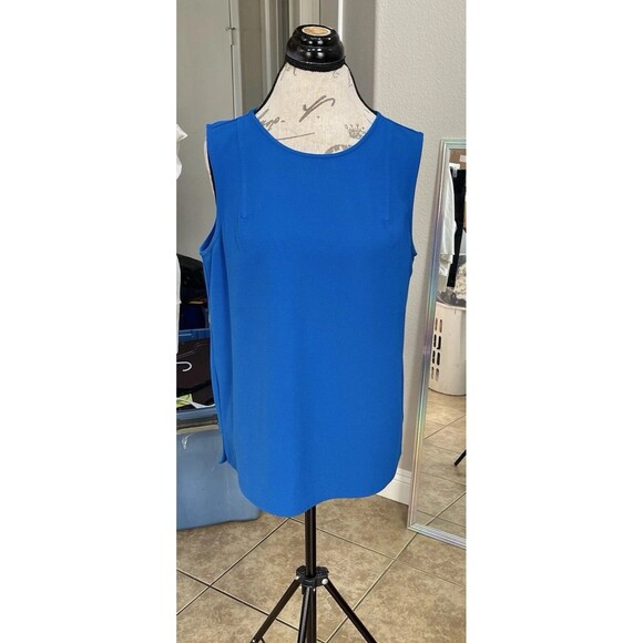 The Limited Womens Blouse Blue Sleeveless Minimalist Y2k 90s 2000's Office work - Picture 4 of 12